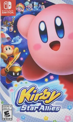 The image is the cover art for the Nintendo Switch game Kirby Star Allies.