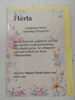 Produktbild von Namenskarten Karte mit Namen Herta
