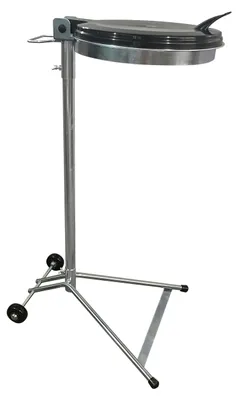 Müllsackständer mit Deckel, 120 L, verzinkter Stahl, 2 Rollen