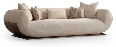 Produktbild von Sofagarnitur 3+3+1 Sitzer Sofas Holz Wohnzimmer Polster Sofas Design Luxus Couch