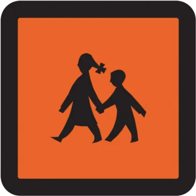 Produktbild von Dreifke® Schulbusschild, Folie, Reflexorange, 400 x 400 mm, Magnetfolie 1 Stk.