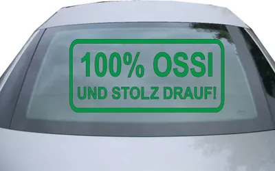 Produktbild von Indigos UG - Aufkleber Heckscheibe & Motorklappe DE6103 - grün - 600x285 mm - 100% ossi und stoiz drauf! - Auto Scheiben Fenster Heckklappe Tuning Racing JDM - Die cut