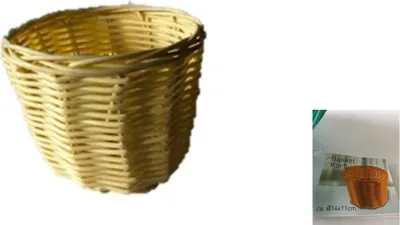 Produktbild von Korb, rund aus Polypropylen, bruchsicher, stapelbar, spülmaschinenfest, handgefertigtDurchmesser 14 cm Höhe ca 11cm