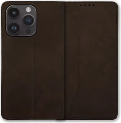 Produktbild von Bookstyle 'Premium' Schutzhülle Klapphülle Schutztasche Etui Cover für Apple iPhone 14 Pro Max - Coffee