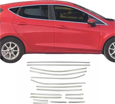 Produktbild von OMAC Zier- / Schutzleiste Türscheibe Fensterleiste 2629146 Fenster Ein-/Anbau Edelstahl für Ford Fiesta