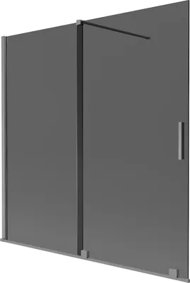 Immagine prodotto di Mexen Velar paravento per vasca da bagno a 2 ante scorrevoli 160 x 150 cm, grafite, gun metal - 896-160-000-41-95