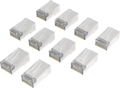Produktbild von Hama Netzwerkstecker, CAT-6a, 10 Gbit/s, geschirmt, 10 Stück (00300028)