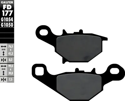Produktbild von Bremsbeläge Set Galfer FD177G1054 & MF301G2165 vorne & hinten für Suzuki AN 125 ccm