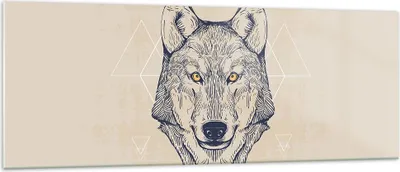 Produktbild von Bilder auf glas - Husky Hund Portrait Plakat - 140x50cm - Glasbilder - Wandbilder - Kunstdruck - Wanddekoration aus Glas - Glas Bilder - Wandbild auf Glas - GAB140x50-3109