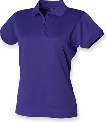 Produktbild von Henbury H476 | Damen Coolplus Wicking Polo Shirt / Mikro-Piqué - Farbe: Bright Purple - Größe: M