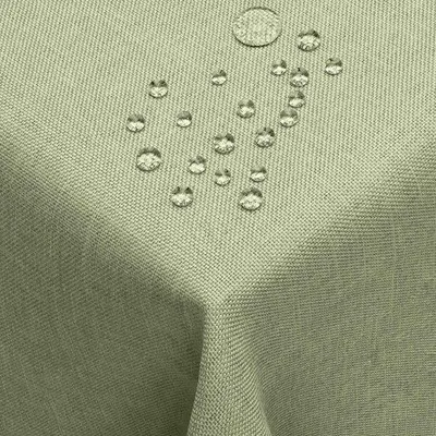 Produktbild von DecoHomeTextil Leinen Optik Tischdecke Hellgrün Eckig 110 x 140 cm mit Lotus Effekt Abwaschbar