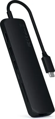 Produktbild von Satechi ST-UCSMA3K, Kabelgebunden, USB 3.2 Gen 1 (3.1 Gen 1) Type-C, 60 W, 10,100,1000 Mbit/s, Schwarz, 4K Ultra HD
