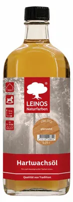 Produktbild von LEINOS Hartwachsöl Glänzend 0,25 l – Hartwachsöl innen, für Böden & Möbel