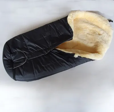 Produktbild von Kinderwagenfußsack echt Lammfell anthrazit