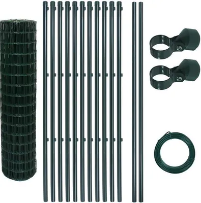 Produktbild von Schweißgitterzaun Komplettset 1,2 x 25m Zaunset Gartenzaun Zaun mit Pfosten Set