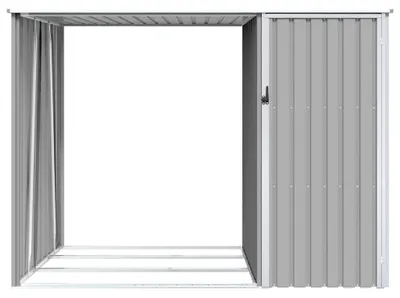 Produktbild von vidaXL Garten Brennholzlager Grau 245x98x159 cm Verzinkter Stahl