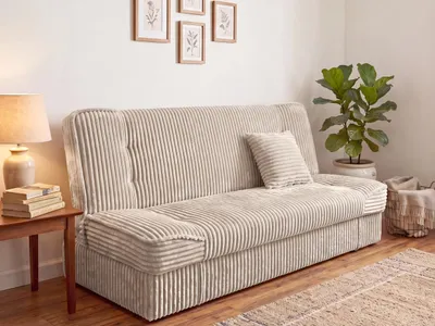 Produktbild von BroMARKT Sofa mit Schlaffunktion ZALIA Klappsofa 190x115 cm Schlafsofa mit Bettkasten Couch Hellbeige