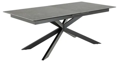 Image de Irwine table de salle à manger 100x200/240cm extenstible noir.
