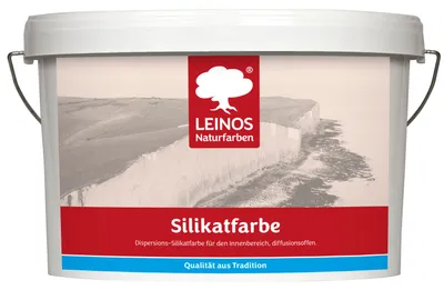 Produktbild von LEINOS Silikatfarbe 10 l für Wände & Decken innen, schimmelvorbeugend