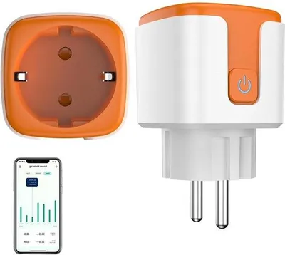 Image de Commande intelligente sans fil WiFi avecvocale et minuterie - 16 A, 24 GHz - prise connectée avec compteur d'énergie et affichage des données énergétiques