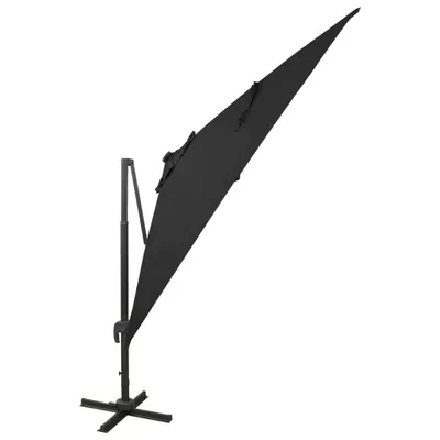Zdjęcie produktu dla vidaXL Parasol świetlny z oświetleniem LED 300 cm czarny