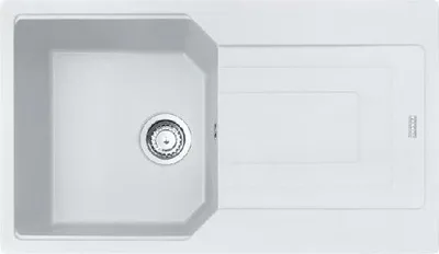 Produktbild von Franke Urban - Fragranit Küchenspüle UBG 611-86, 860x500 mm, eisweiß 114.0700.109