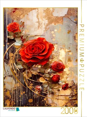 Produktbild von CALVENDO Puzzle Rote Rosen | 2000 Teile Lege-Größe 90x67cm Foto-Puzzle für glückliche Stunden