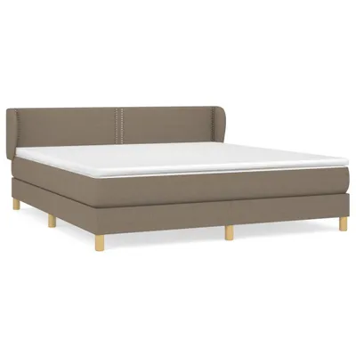 Produktbild von Boxspringbett mit Matratze Taupe 180x200 cm Stoff