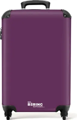 Obrázek produktu pro NoBoringSuitcases.com® Kufr Příruční zavazadlo na kolečkách Kufr na kolečkách Malý kufr na 4 kolečkách - Fialový - Jednobarevný - Kabinová velikost < 55x40x23 cm a 55x40x20 cm - Foto kufr - Kabinový kufr - Palubní zavazadloPříruční zavazadlo Kufr 55x35x20 cm, 36L,