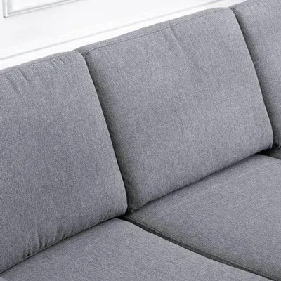 Zdjęcie produktu dla Trójmiejscowa ławka – dwuosobowa sofa – sofa dwuosobowa – loveseat – ciemnoszary kolor – materiał imitujący skórę – duże wymiary: 200 x 82 x 78 cm