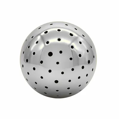 Produktbild von Keramik LED Kugel mit Timer in Silber - 13cm