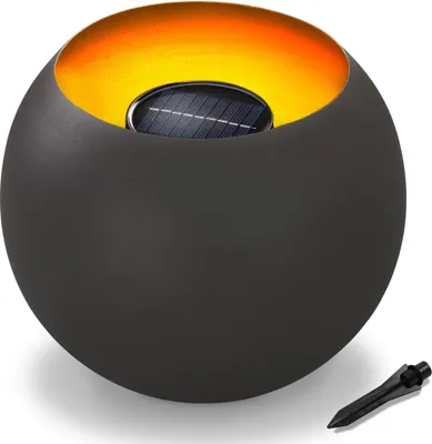 Produktbild von esotec Solar Feuerschale realistischer flacker Flammeneffekt IP44 METALL 102365