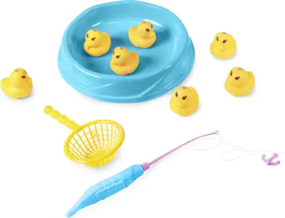 Produktbild von Angelspiel Entenjagd Wasserspiel mit Mini-Teich, Angelrute und 6 Magnet-Enten