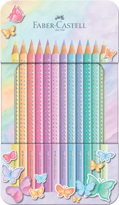 Produktbild von Buntstifte Sparkle Pastell - 12er Metalletui sortiert. Packung mit 5 Stück