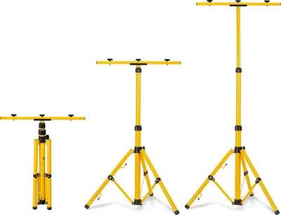 Produktbild von ACXIN teleskopický stativ reflektoru konstrukce reflektoru stativ pro LED reflektory halogenové reflektory žlutý 50-150cm