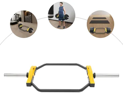 Image de Barre hexagonale pour haltères - Capacité de 330 lbs - Entraînement de force - Barre pour haltères