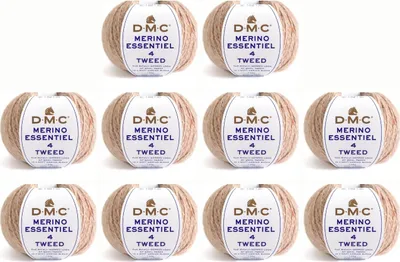 Zdjęcie produktu dla 10 motków przędzy DMC Merino Essentiel Tweed – przędza typu Aran (kolor 912)