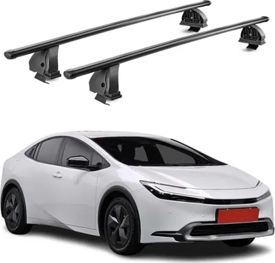 Image de Barres de toit transversales acier pour Toyota Prius V XW60 2022-2026 Noir 2Pcs