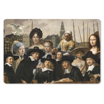 Produktbild von MuchoWow® Mauspad Mousepad Collage - Malerei - Alte Meister 27x18 cm - Mousepads - Maus Mat - Pad - Mausunterlage - Büroartikel - Desk Matten