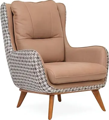 Image de Chaise moelleuse sur pieds en bois pour se détendre dans le salon