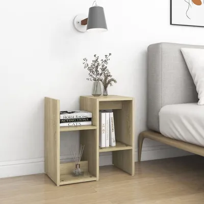 Produktbild von " "2er Set Nachttisch Modernes - Nightstand/Nachtschrank für Schlafzimmer - Sonoma-Eiche 50x30x51,5 cm Holzwerkstoff NeuMöbel 1489263