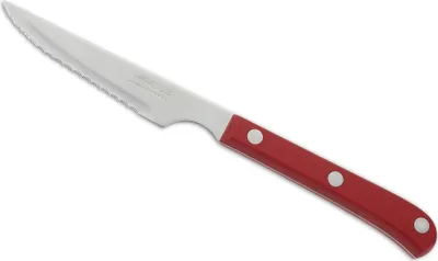 Immagine prodotto di Coltello da tavola Arcos 374822 monoblocco in acciaio inox monopezzo, colore rosso mango e lama di 11 cm in scatola