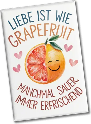 Produktbild von Grapefruit Souvenir Souvenir Magnet - Liebe ist erfrischend