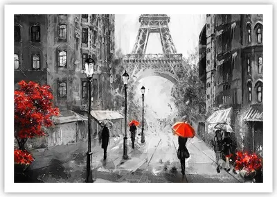 Produktbild von Poster - Poster ohne Rahmen - Paris Stadt Zuhause - 100x70 cm - Wand Bild - Wanddeko - Wandbilder - Kunstposter - Wandposter - Bilder - Kunstdruck - Wanddekoration - Wandbild - P2XAA100x70-3942