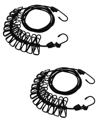 Image de SolidKeus - Ligne de cintres portables avec pinces, 185 cm
