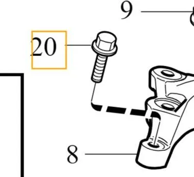 Immagine prodotto di VOLVO C30 C70 S40 V50 bullone supporto motore originale M10x45 OE