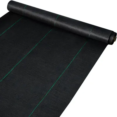 Image de VEVOR 182,8㎡ Non-tissé anti-mauvaises herbes Non-tissé de jardin contre les mauvaises herbes 91,4x2m(1 rouleau) Feuille anti-mauvaises herbes en PP Perméable à l'eau Résistant à la déchirure Résistant à la corrosion Non-tissé anti-mauvaises herbes Tissu anti-mauvaises herbes Tissu de sol