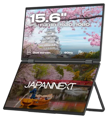 Zdjęcie produktu dla JAPANNEXT JN-DMD-IPS156F, 39,6 cm (15.6"), 1920 x 1080 px, Full HD, LCD, 20 ms, Czarny