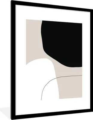 Produktbild von MuchoWow® Gerahmtes Poster Formulare - Abstrakt - Gestaltung 60x80 cm - Poster mit Schwarzem Bilderrahmen Wandposter Rahmen Foto Bilder - Wohnzimmer - Dekorationen - Prämie
