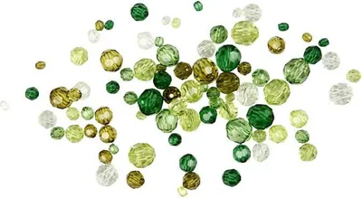 Image de Creativ Company CC plastique Mélange de perles à facettes 4-12 mm Green Harmony 170 pièces
